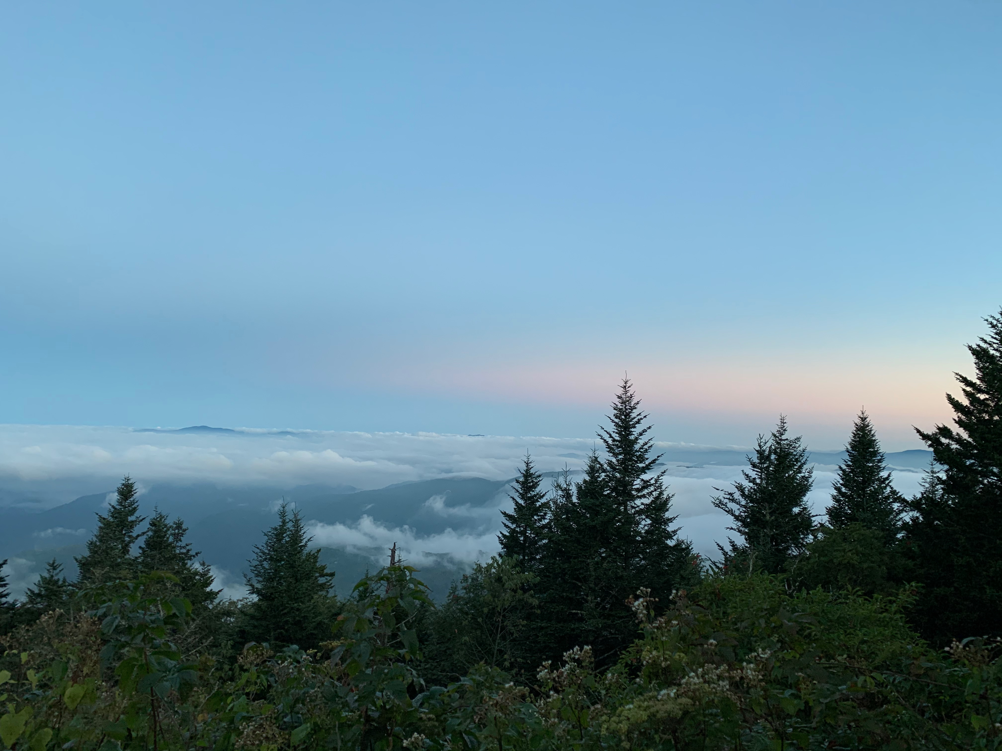 Mountain overlook @ Waterrock Knob on Blue Ridge Parkway, NC, 2020.